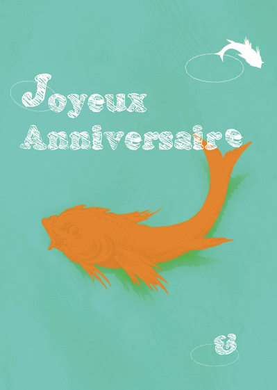 Carte Joyeux Anniversaire Avec Un Poisson : Envoyer une  Carte Joyeux Anniversaire Avec Un Poisson : Envoyer une